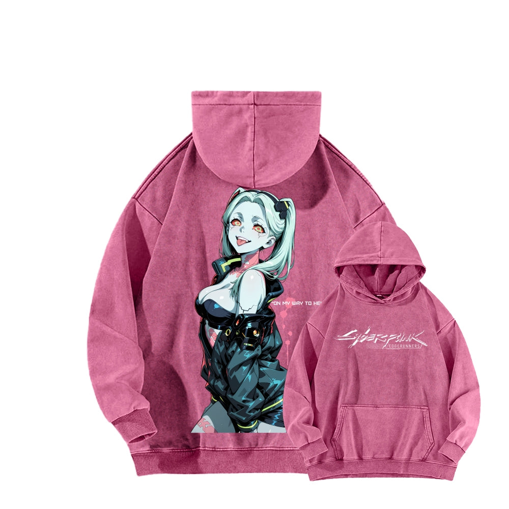 Cyberpunk Edgerunners Unisex Washed Hoodie 26 1  1341
