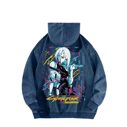 Cyberpunk: Edgerunners Casual Washed Hoodie 25 8 14756