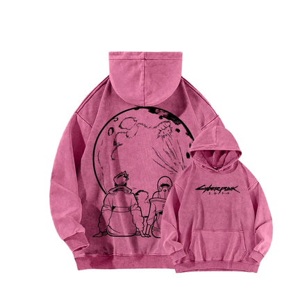 Cyberpunk Unisex washed sweatshirts 2511  456