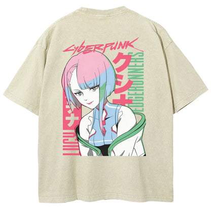 Cyberpunk Edgerunner Unisex Fit Washed T-Shirt 25 9  66