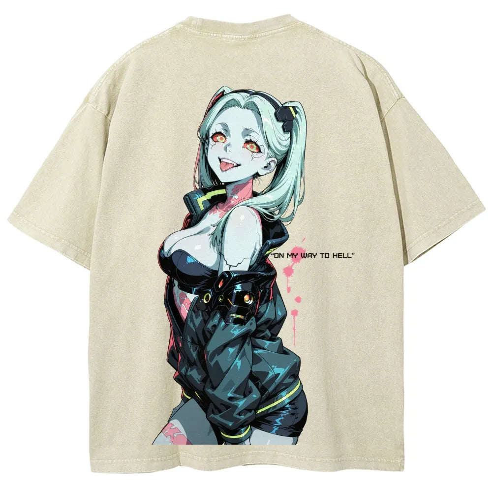 Cyberpunk Edgerunners Unisex Fit Washed T-Shirt 26 1  134