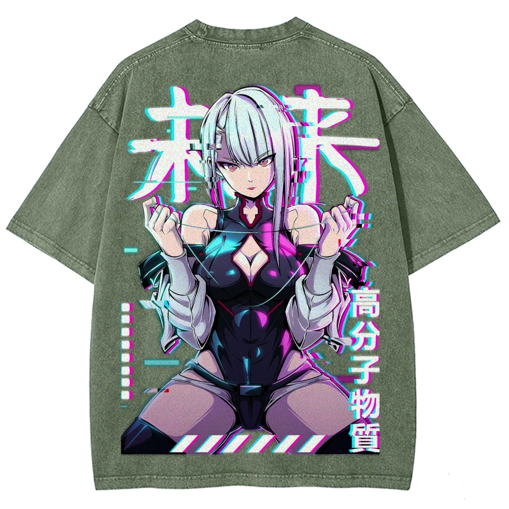 Cyberpunk Unisex Fit Washed T-Shirt 25 8  729