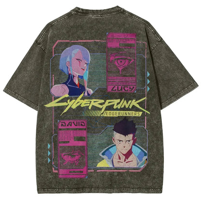 Cyberpunk Unisex Fit Washed T-Shirt 25 8   978
