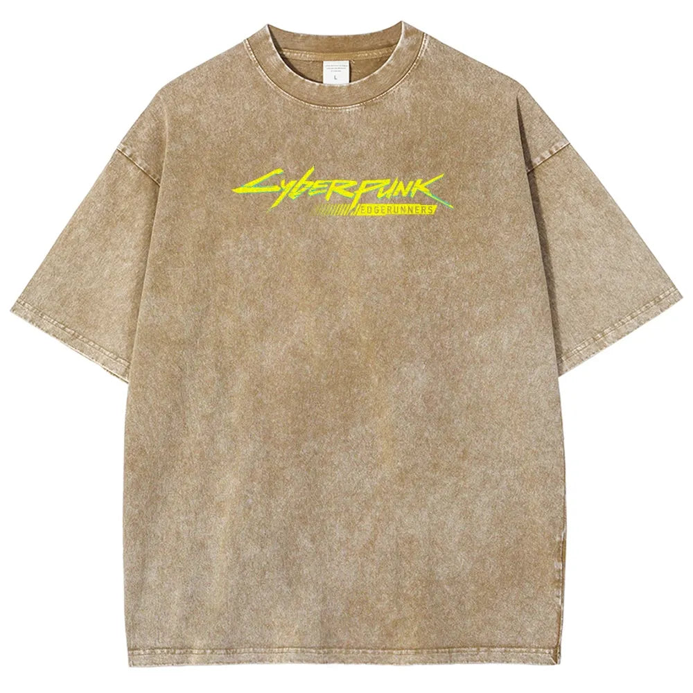 Cyberpunk Edgerunner Unisex Fit Washed T-Shirt 25 9  66 4
