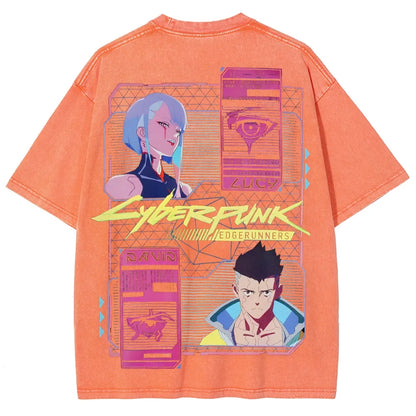 Cyberpunk Unisex Fit Washed T-Shirt 25 8   978