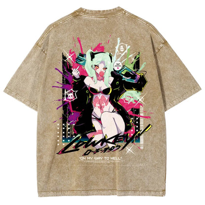 Cyberpunk Unisex Fit Washed T-Shirt 25 8 1458