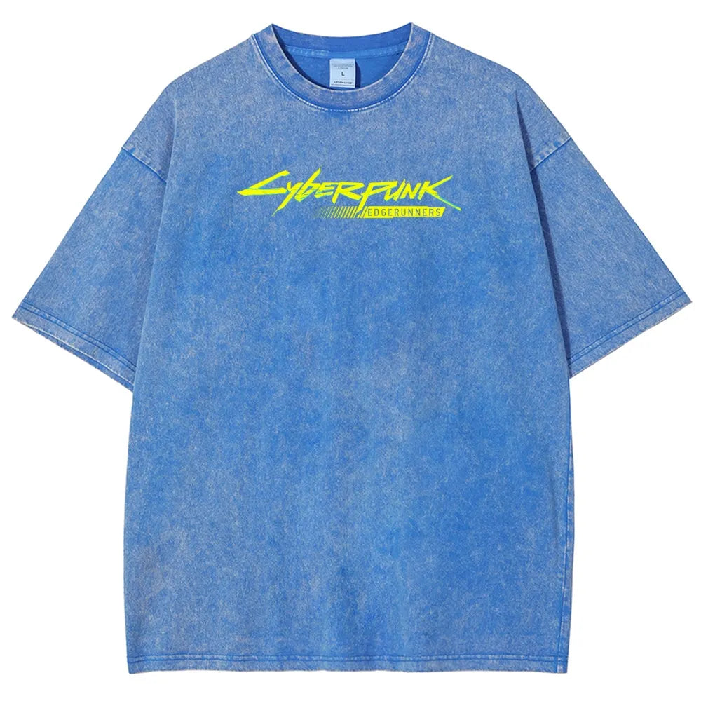 Cyberpunk Edgerunner Unisex Fit Washed T-Shirt 25 9  66 4