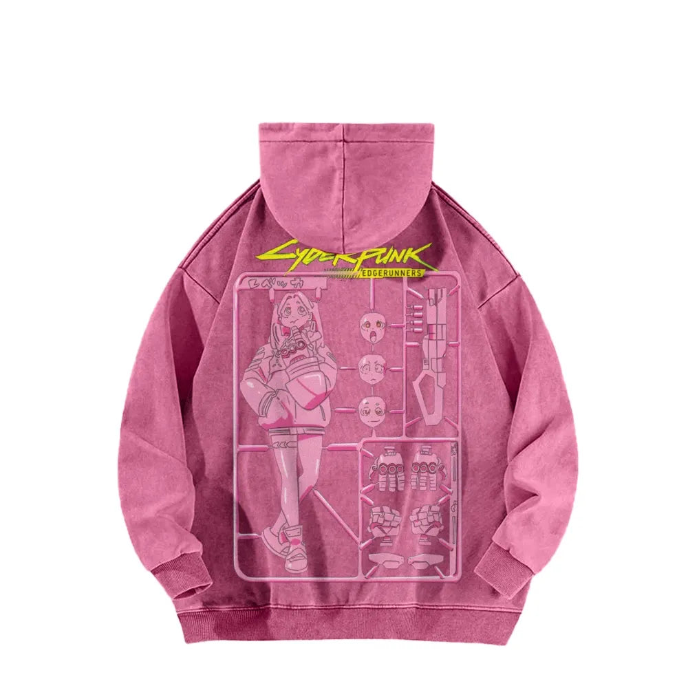 Cyberpunk Casual Washed Hoodie 25 8 1 866