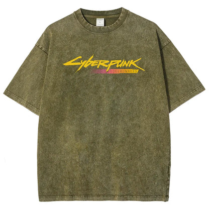 Cyberpunk Unisex Fit Washed T-Shirt 25 8 14777
