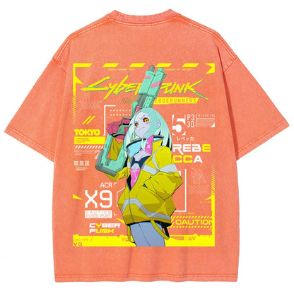 Cyberpunk Unisex Fit Washed T-Shirt 25 7 38371