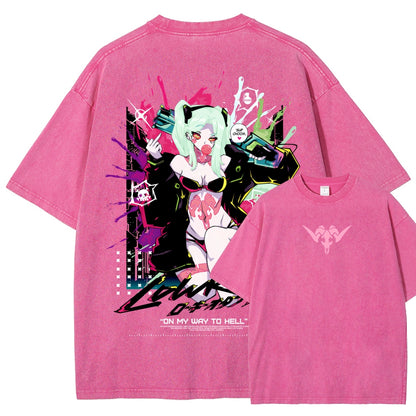 Cyberpunk Unisex Fit Washed T-Shirt 25 8 1458