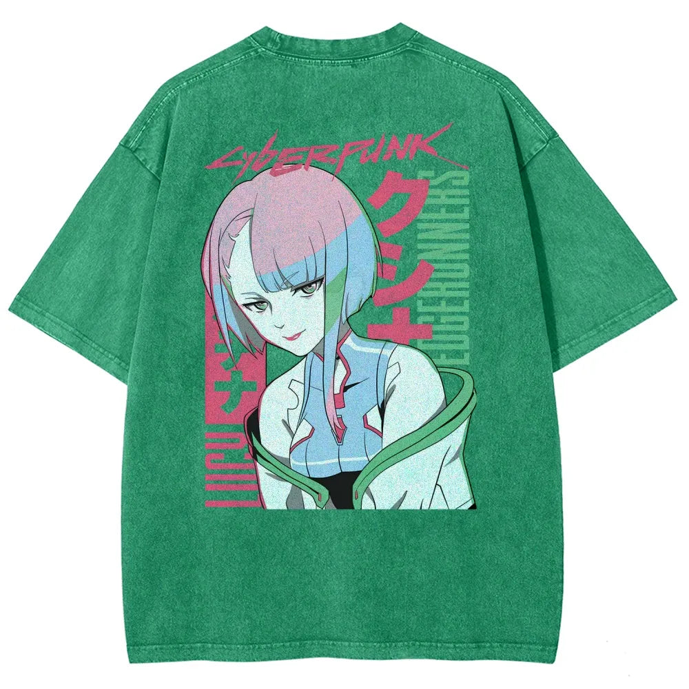 Cyberpunk Edgerunner Unisex Fit Washed T-Shirt 25 9  66