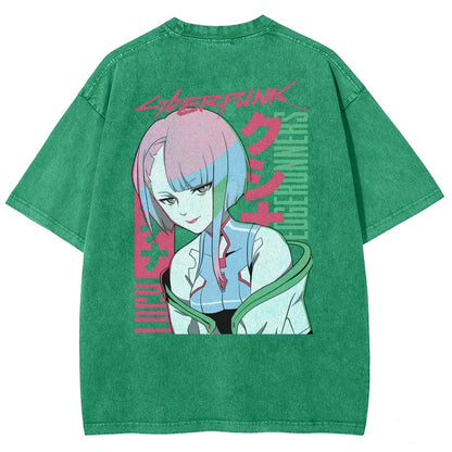 Cyberpunk Edgerunner Unisex Fit Washed T-Shirt 25 9  66