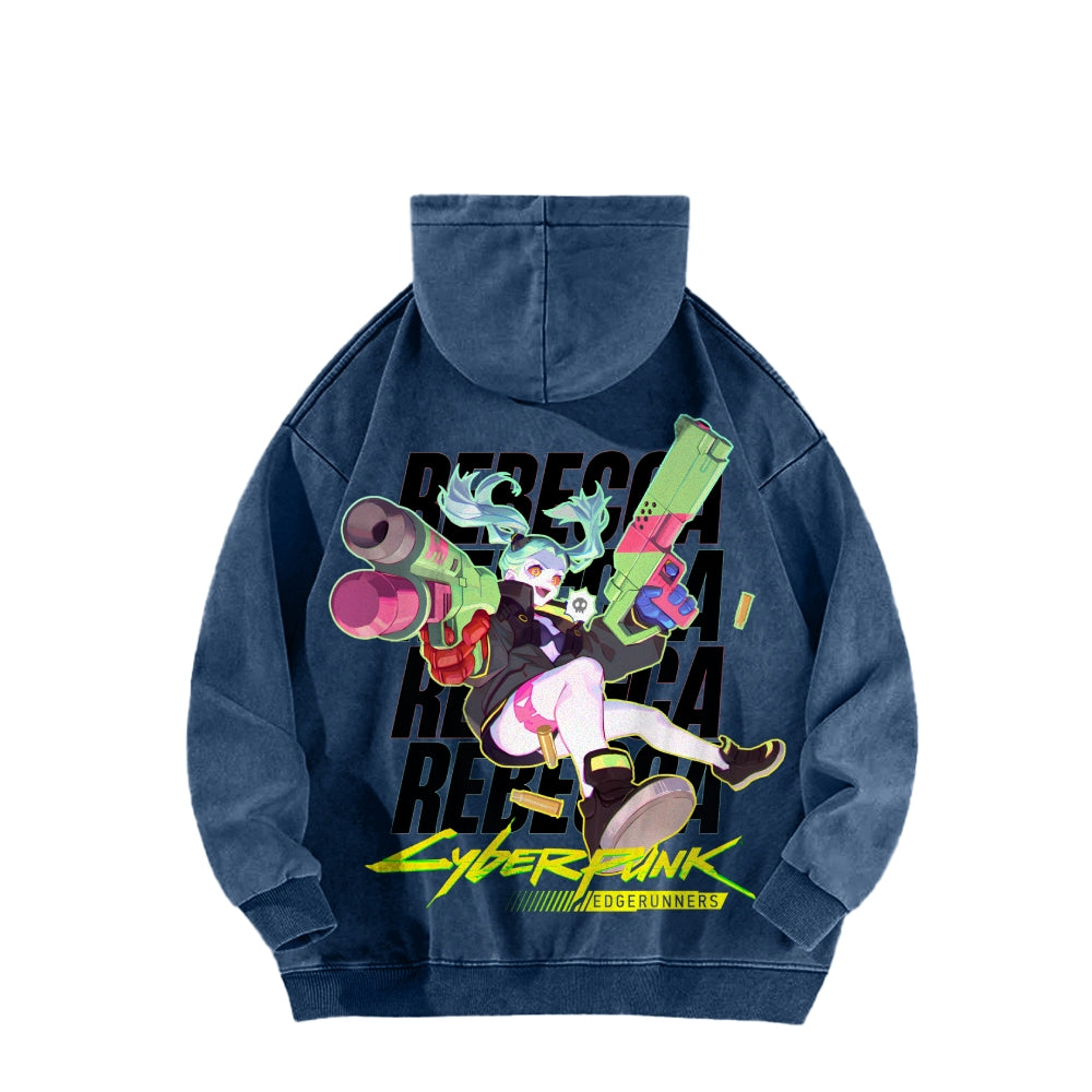 Cyberpunk: Edgerunners Casual Washed Hoodie 25 7 22462