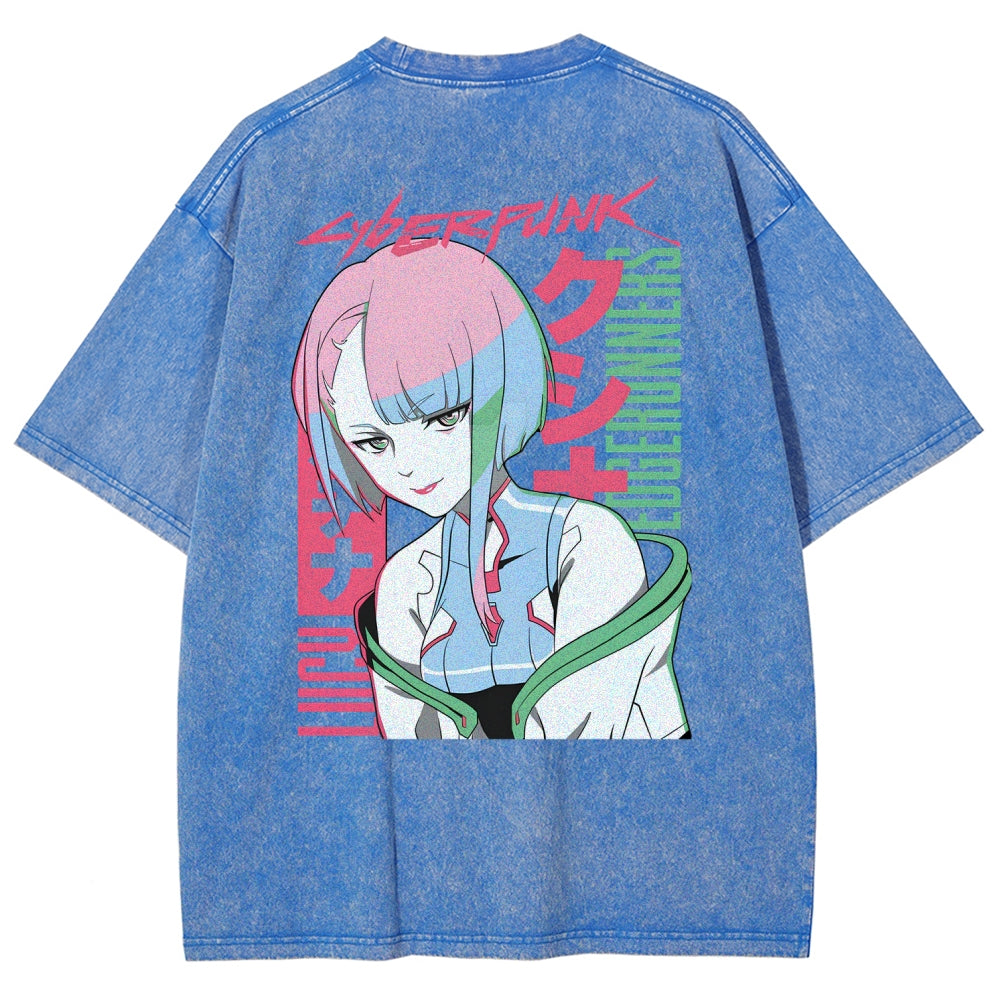 Cyberpunk Edgerunner Unisex Fit Washed T-Shirt 25 9  66
