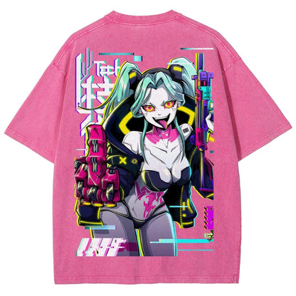 Cyberpunk Unisex Fit Washed T-Shirt 25 8  7278