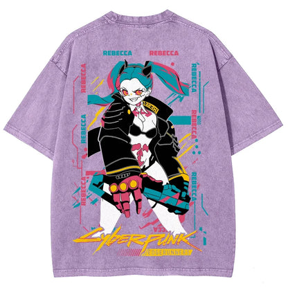 Cyberpunk Unisex Fit Washed T-Shirt 25 8 14795