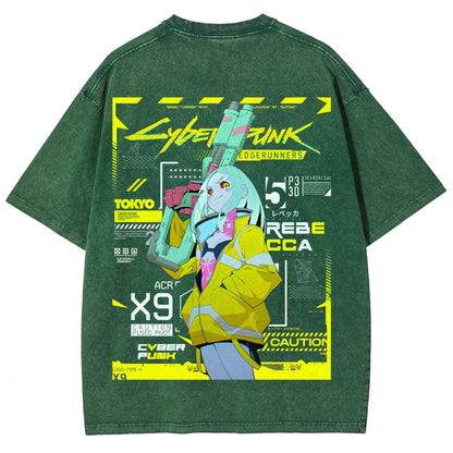 Cyberpunk Unisex Fit Washed T-Shirt 25 7 38371