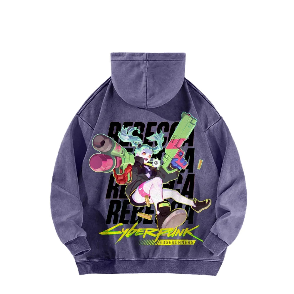 Cyberpunk: Edgerunners Casual Washed Hoodie 25 7 22462