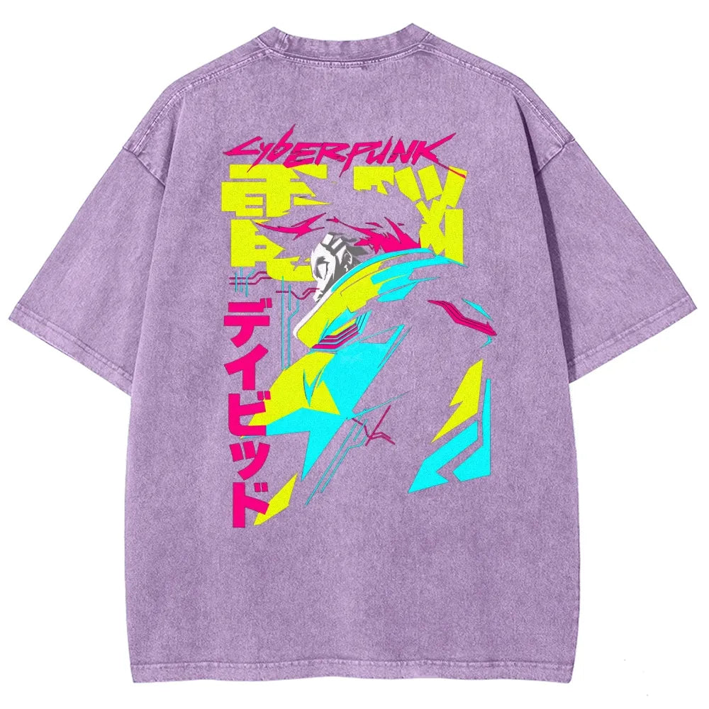 Cyberpunk Edgerunner Unisex Fit Washed T-Shirt 25 9  66 4