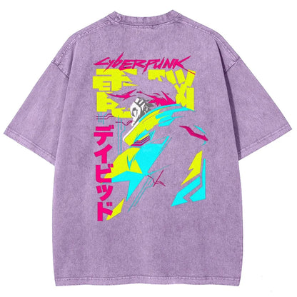Cyberpunk Edgerunner Unisex Fit Washed T-Shirt 25 9  66 4
