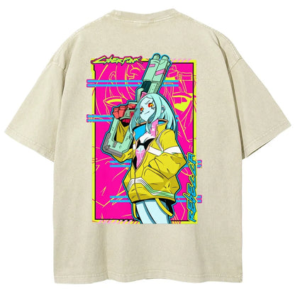Cyberpunk Edgerunner Unisex Fit Washed T-Shirt 25 9  6595