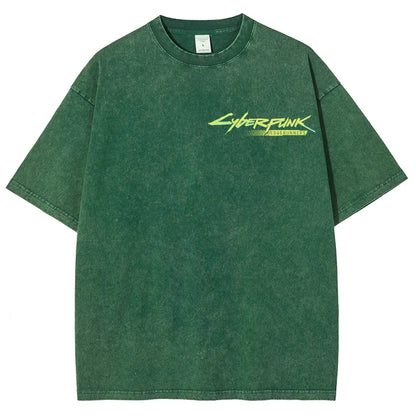 Cyberpunk Unisex Fit Washed T-Shirt 25 8   978