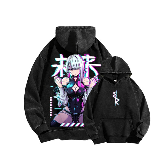 Cyberpunk Unisex washed sweatshirts 2511  4416