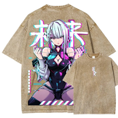 Cyberpunk Unisex Fit Washed T-Shirt 25 8  729
