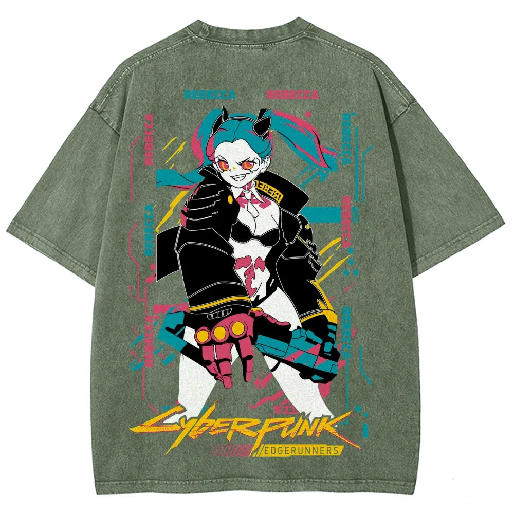 Cyberpunk Unisex Fit Washed T-Shirt 25 8 14795