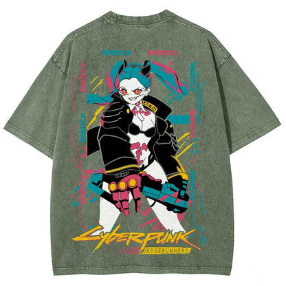 Cyberpunk Unisex Fit Washed T-Shirt 25 8 14795