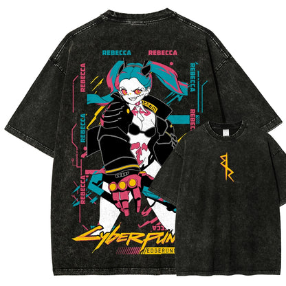 Cyberpunk Unisex Fit Washed T-Shirt 25 8 14795
