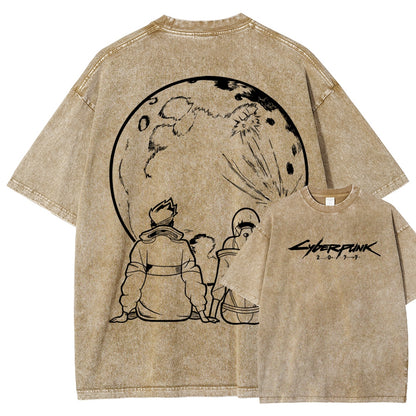 Cyberpunk Unisex Fit Washed T-Shirt 2511  3353
