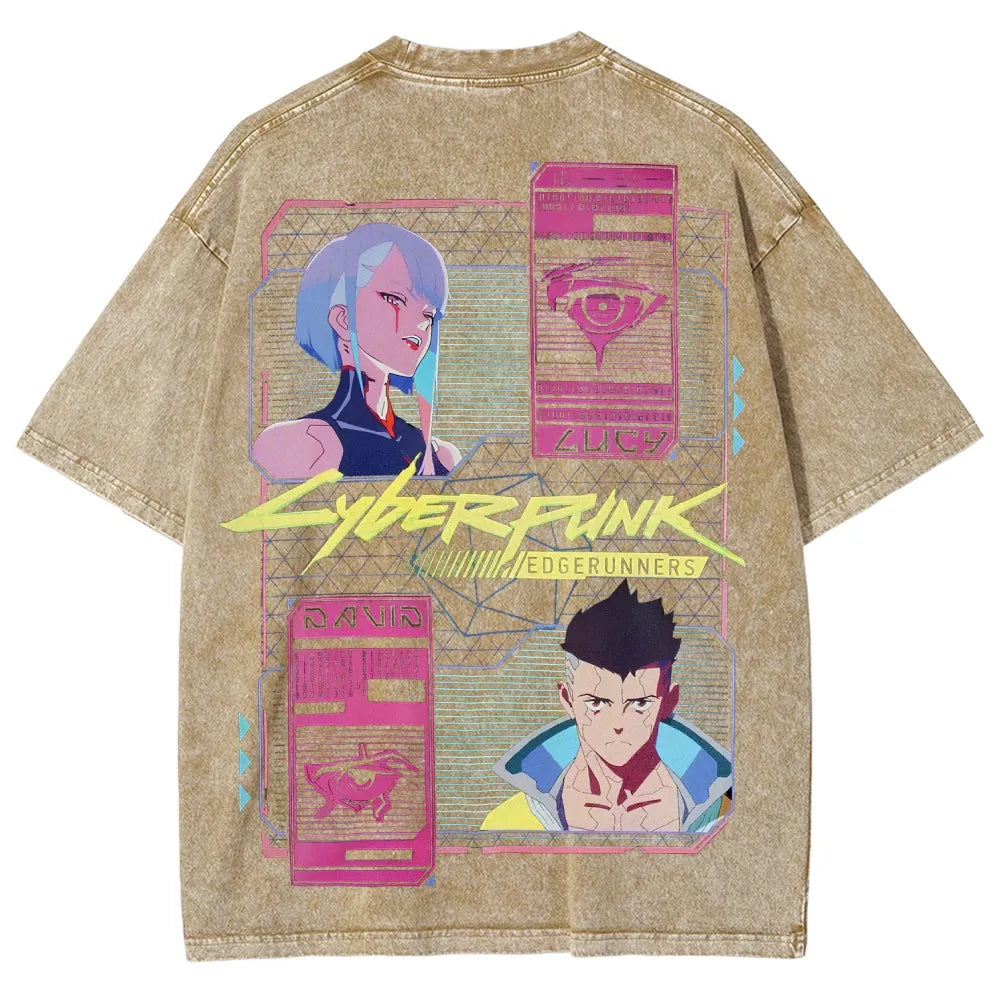 Cyberpunk Unisex Fit Washed T-Shirt 25 8   978