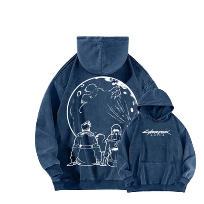 Cyberpunk Unisex washed sweatshirts 2511  456