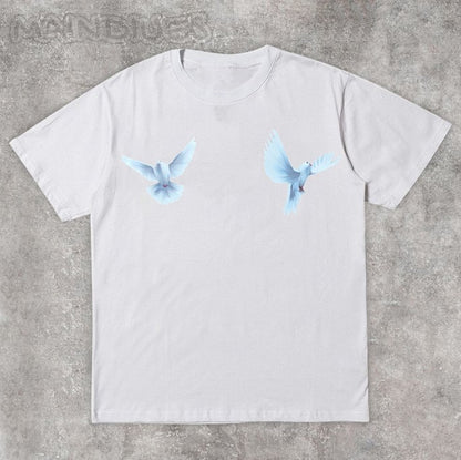 Dove Peace Print Casual Street T-Shirt
