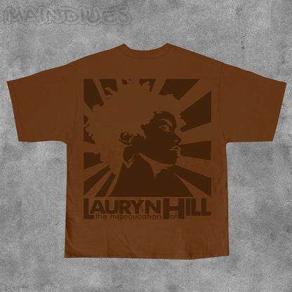 Personalized Lauryn Hill Print Short Sleeve T-Shirt