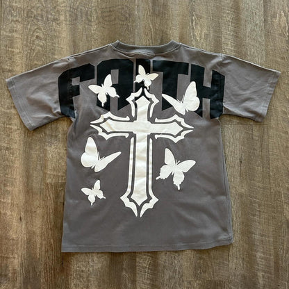 Faith Cross Print Short Sleeve T-Shirt