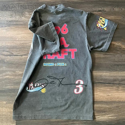 Personalized 1996 NBA Draft Print Short Sleeve T-Shirt