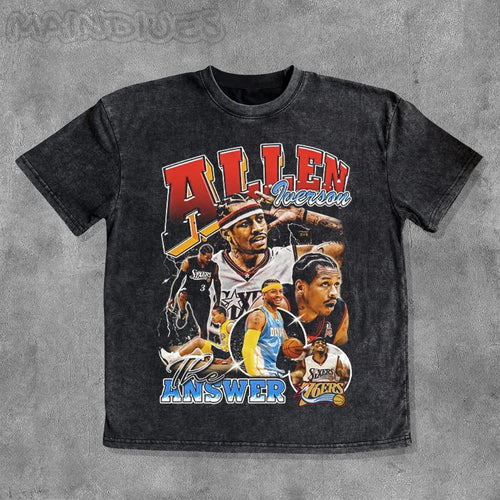 No.3 Basketball Player Washed Distressed T-Shirt