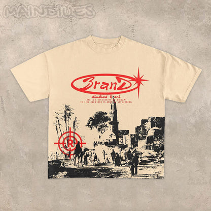 Casual Personalized Street Style Print Loose T-Shirt