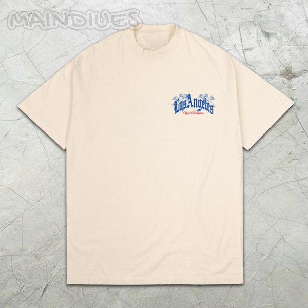 LA Slogan Graphic Print Short Sleeve T-Shirt