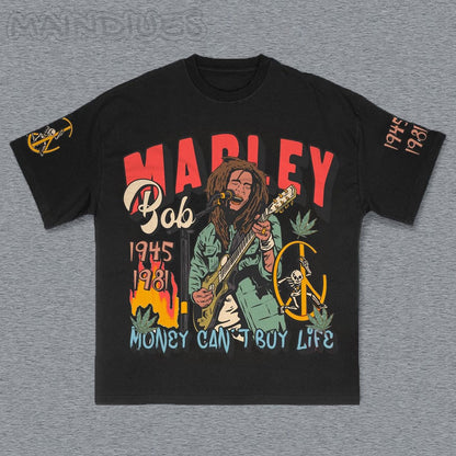 Hippie Punk Print Short Sleeve T-Shirt