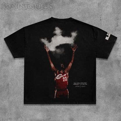 Basketball Mvp Print Short Sleeve T-Shirt