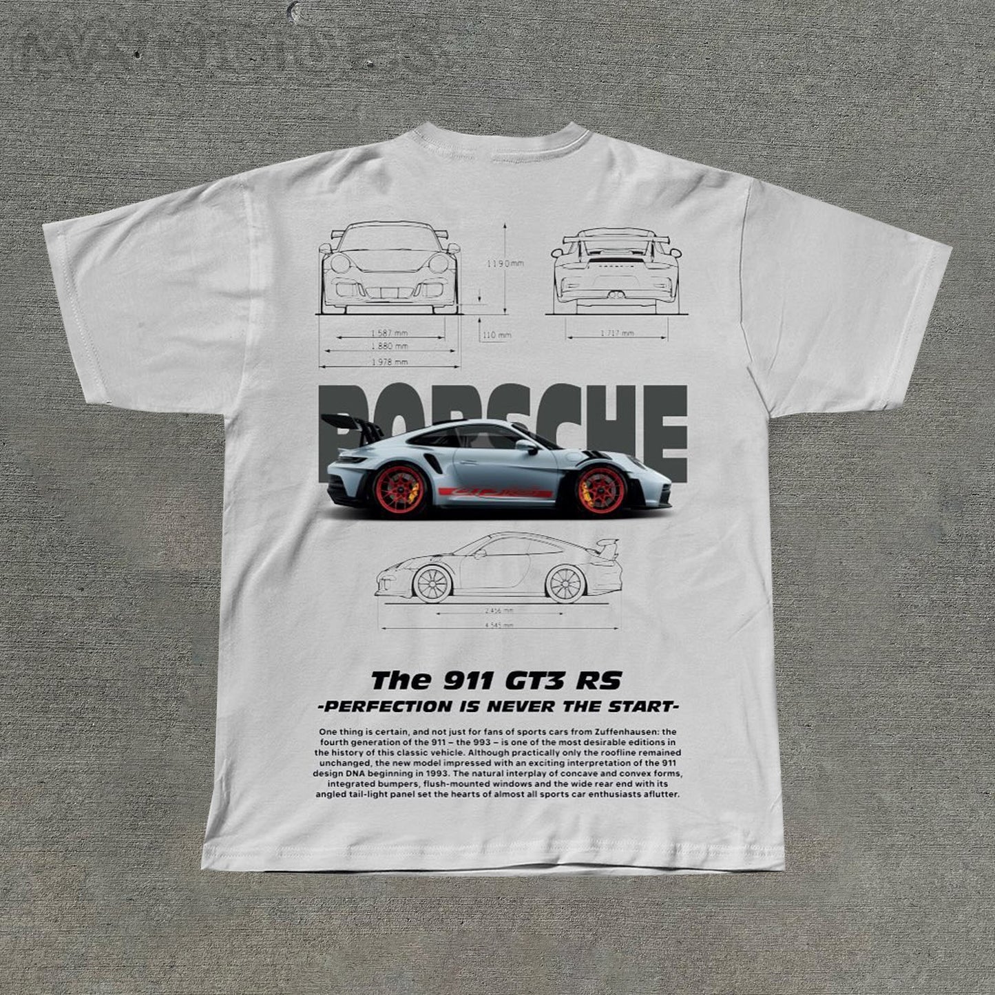 Personalized street style racing loose T-shirt