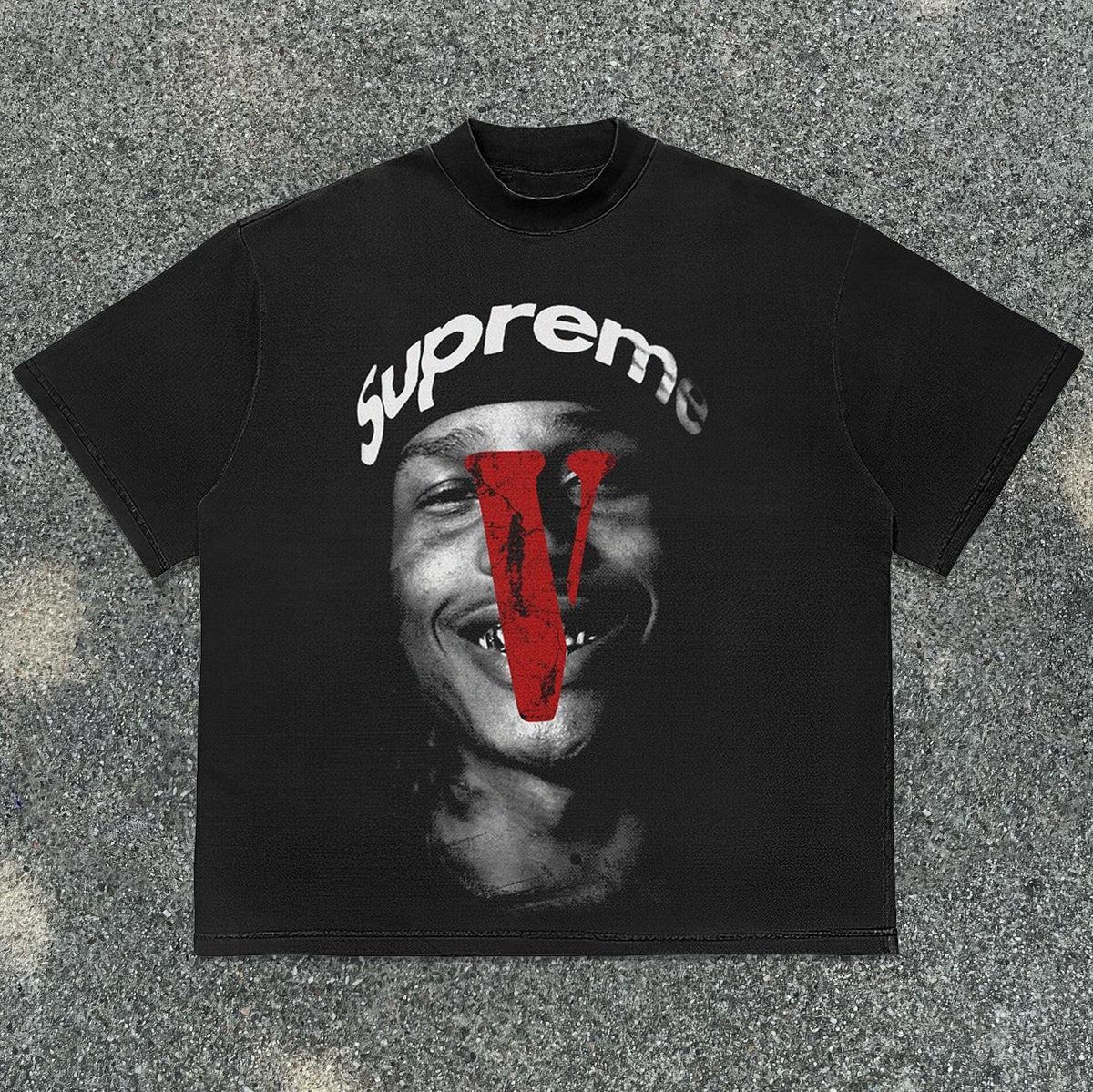 Rap Print Cotton T-Shirt