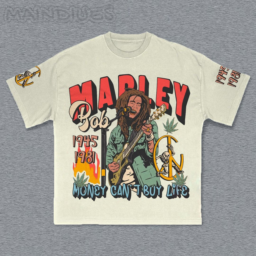 Hippie Punk Print Short Sleeve T-Shirt