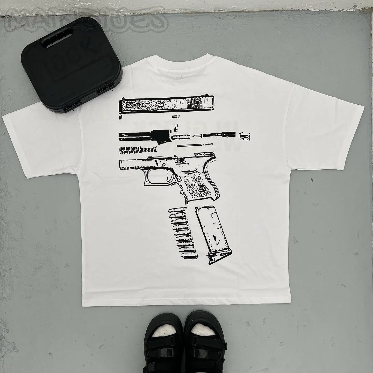 In Glock We Trust printed T-shirt