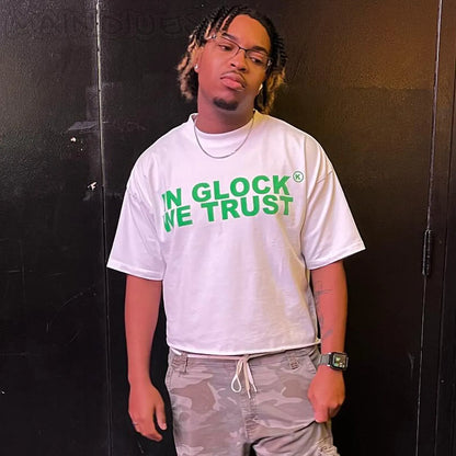 In Glock We Trust printed T-shirt