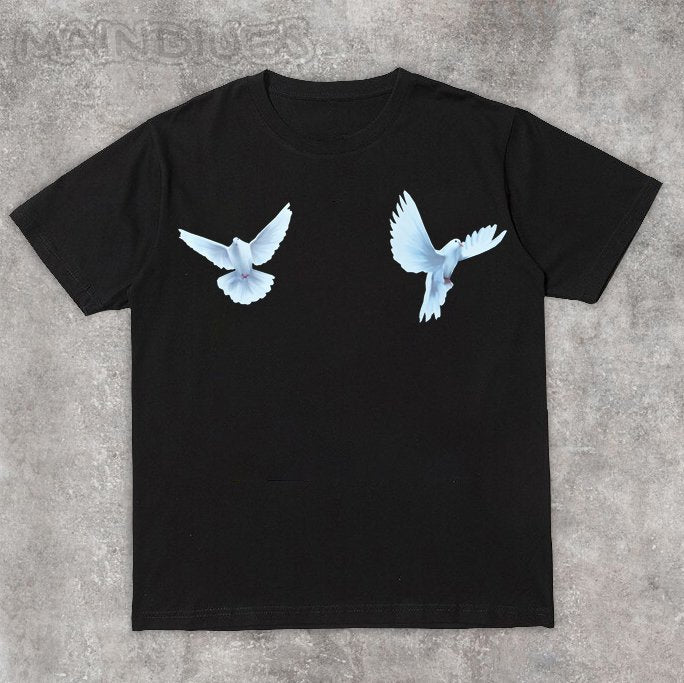 Dove Peace Print Casual Street T-Shirt